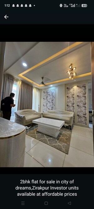 Living Room in 2 BHK Builder Floor at SBP City Of Dreams Zirakpur, High Ground – for Sale