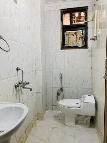 Bathroom in 1 BHK Builder Floor at Saket – for Rent