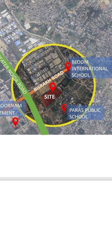 Studio Apartment – Map Location View at Tech Zone 7 Greater Noida - for Sale