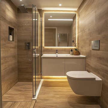 Bathroom in 4 BHK Villa at Vasant Vihar – for Rent