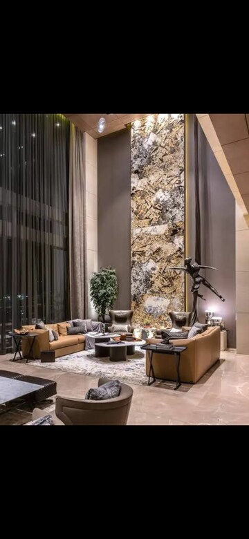 Living Room in 5 BHK Apartment at Rustomjee Crown, Prabhadevi – for Rent