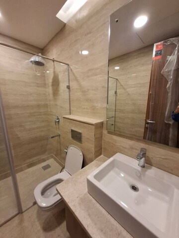 Bathroom in 3 BHK Builder Floor at Ambience Creacions, Sector 22 – for Rent