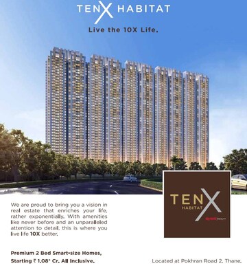 2 BHK Apartment For Sale in Raymond Ten X Habitat, Pokhran Road No Two