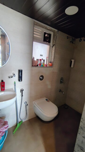 Bathroom in 3 BHK Apartment at Gurukrupa Marina Enclave, Malad West – for Rent