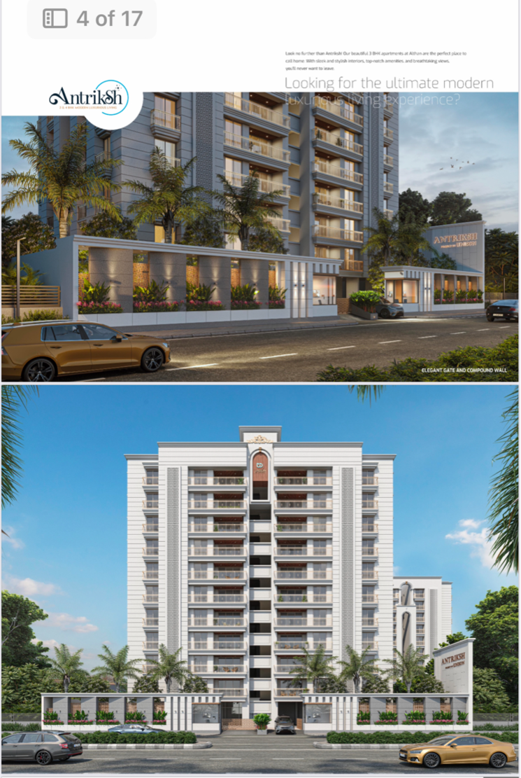 Exterior View, althan 3 Bedroom 2295 Sq.Ft. Apartment In Althan Surat 8808216
