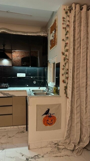 Kitchen in 1 BHK Apartment at Saket – for Rent
