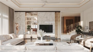 Living Room in 3 BHK Villa at DLF The Icon, Dlf Phase V – for Rent