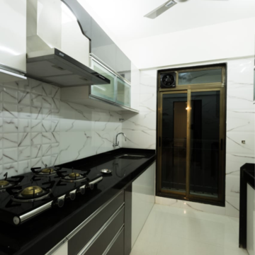 Kitchen in 2 BHK Apartment at Satyam Majestic, Ulwe Sector 18 – for Rent