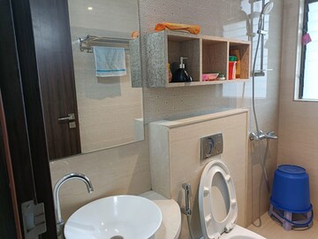 Bathroom in 3 BHK Apartment at Runal Spacio, Ravet – for Rent