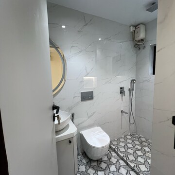 Bathroom in 3 BHK Apartment at Riddhi Garden, Riddhi Gardens – for Rent