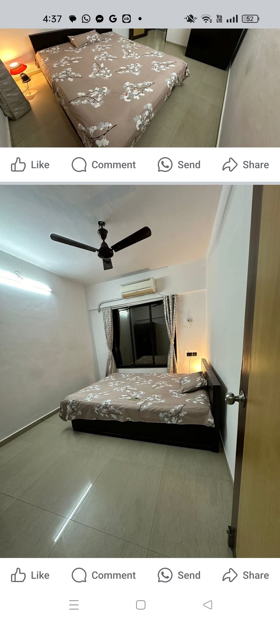 2 BHK Apartment For Rent in Dheeraj Ganga