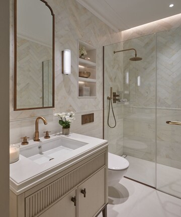 Attached Bathroom in 3 BHK Villa at West End Colony – for Rent