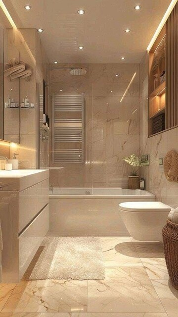 Bathroom in 4 BHK Builder Floor at DLF The Icon, Dlf Phase V – for Rent