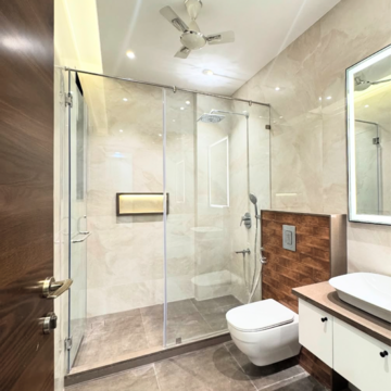 Bathroom in 2 BHK Apartment at Anmol Fortune, Bangur Nagar – for Rent