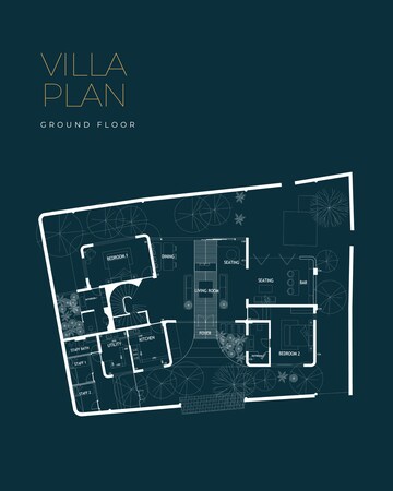 Floor Plan in 4 BHK Villa at Parra – for Sale