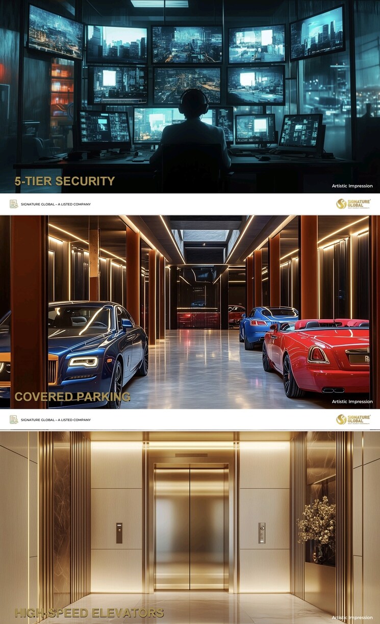  Parking, signature-global-cloverdale 3 Bedroom 2095 Sq.Ft. Apartment In Sector 71 Gurgaon 8811104