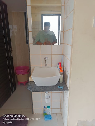 Bathroom in 1 BHK Apartment at Ornate Galaxy, Naigaon East – for Sale
