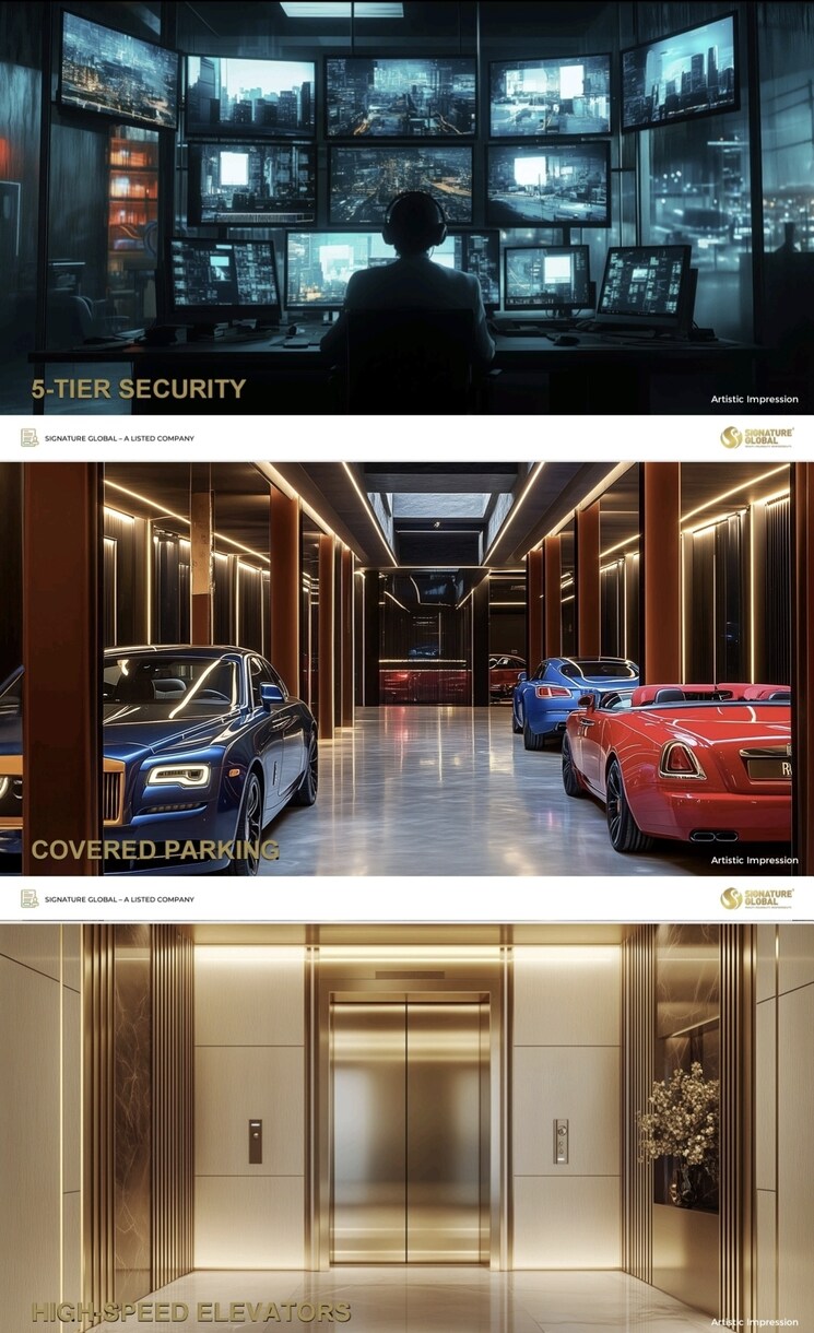  Parking, signature-global-cloverdale 3 Bedroom 2280 Sq.Ft. Apartment In Sector 71 Gurgaon 8811349