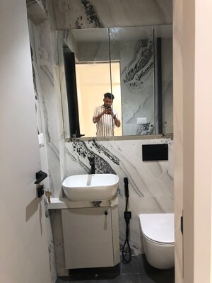 Bathroom in 3 BHK Apartment at Riddhi Garden, Malad East – for Sale