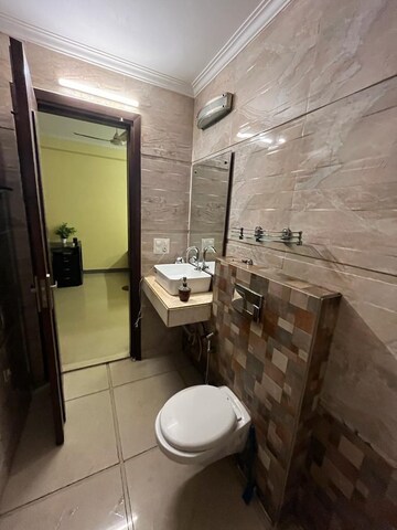 Bathroom in 4 BHK Builder Floor at Paryavaran Complex – for Rent