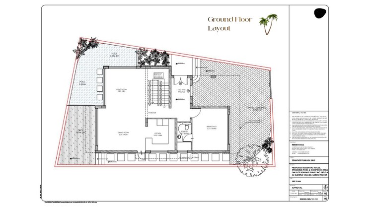 Floor Plan, aldona 4 Bedroom 270 Sq.Mt. Villa In Aldona Goa 8811601