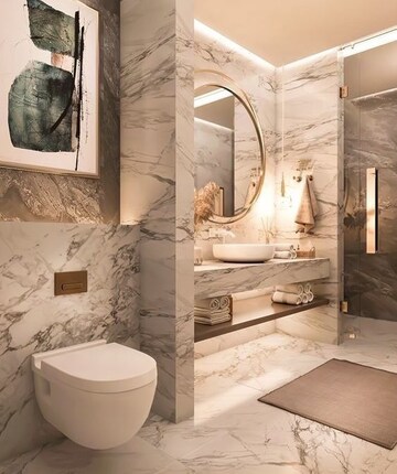 Bathroom in 5 BHK Villa at Nizamuddin – for Rent