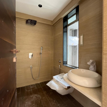 Attached Bathroom in 2 BHK Apartment at Anmol Tower, Mahesh Nagar – for Rent