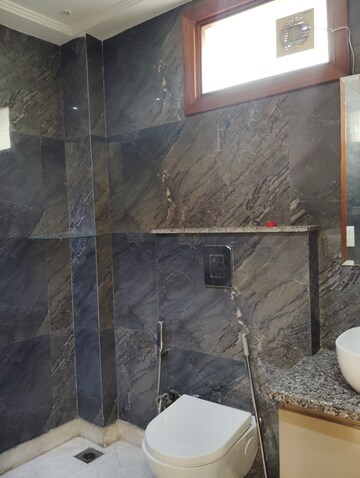Bathroom in 3 BHK Builder Floor at Shubh Niketan Apartments, Paschim Vihar – for Rent