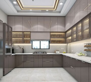 Kitchen in 4 BHK Builder Floor at New Friends Colony – for Rent