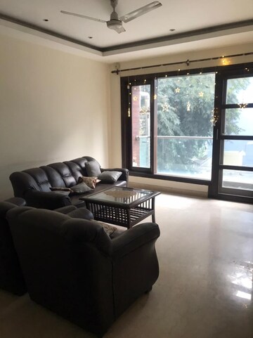 Living Room in 3 BHK Apartment at Greater Kailash I – for Rent