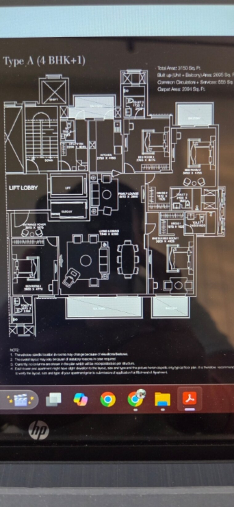 Floor Plan, ats-triumph 4 Bedroom 3150 Sq.Ft. Apartment In Sector 104 Gurgaon 8812838