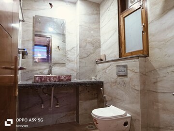 Bathroom in 3 BHK Builder Floor at Chattarpur – for Rent