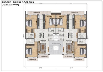 Floor Plan in 1 BHK Apartment at Sector 98 – for Sale