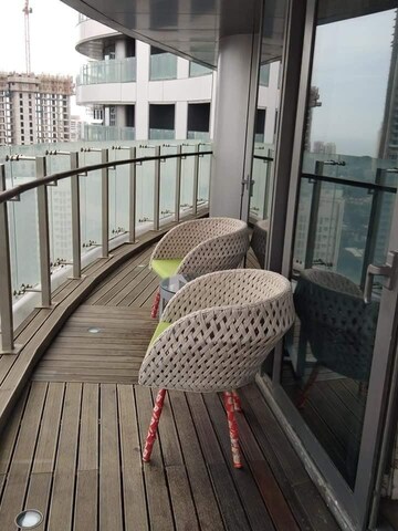 Balcony in 4 BHK Apartment at Lodha World Crest, Worli – for Rent
