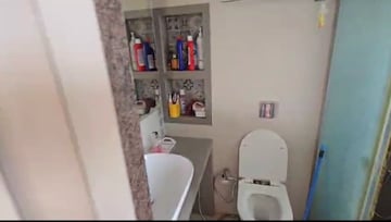 Bathroom in 2 BHK Apartment at Omkar Om Residency, Parel – for Rent