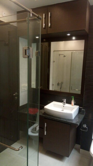 Bathroom in 3 BHK Builder Floor at Boutique Residential Apartments C-253, Defence Colony – for Rent
