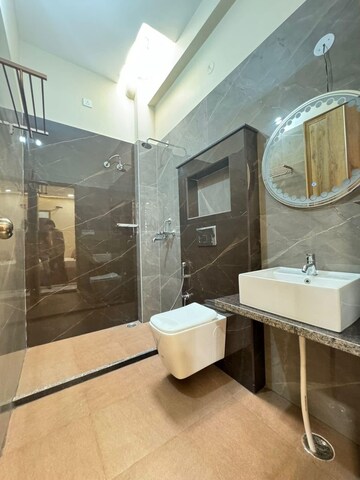 Bathroom in 3 BHK Builder Floor at RBC II, Sushant Lok I – for Rent