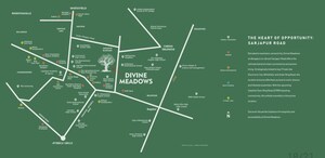 4 BHK Villa – Map Location View at MJR Divine Meadows, Sarjapur Road - for Sale