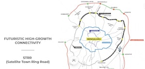 4 BHK Villa – Map Location View at MJR Divine Meadows, Sarjapur Road - for Sale