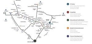 4 BHK Villa – Map Location View at MJR Divine Meadows, Sarjapur Road - for Sale