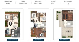 Floor Plan in 4 BHK Villa at MJR Divine Meadows, Sarjapur Road – for Sale