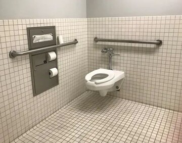 Bathroom in  Office Space at Rustomjee Central Park, Andheri East – for Rent