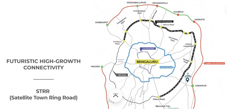 Map Location, mjr-divine-meadows 4 Bedroom 3195 Sq.Ft. Villa In Sarjapur Road Bangalore 8814246