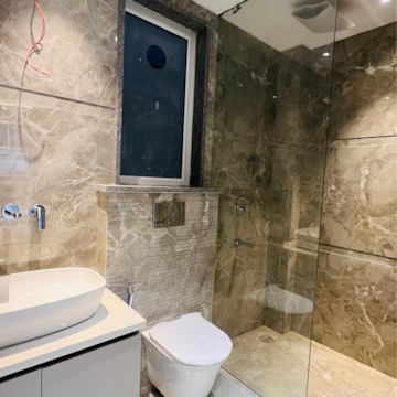 Bathroom in 3 BHK Builder Floor at Kohli One Malibu Town, Malibu Town – for Sale