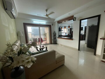 Living Room in 3 BHK Apartment at Ramky Towers, Gachibowli – for Rent