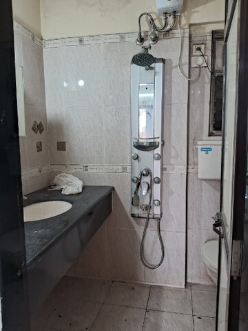 Bathroom in 2 BHK Apartment at Cosmic Heights, Bhakti Park – for Rent