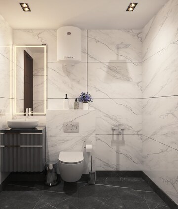 Bathroom in 2 BHK Builder Floor at Milan CGHS, Sector 39 – for Rent