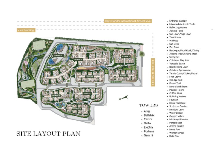 Master Plan, ira-moon-glade 3 Bedroom 3045 Sq.Ft. Apartment In Narsingi Hyderabad 8815657