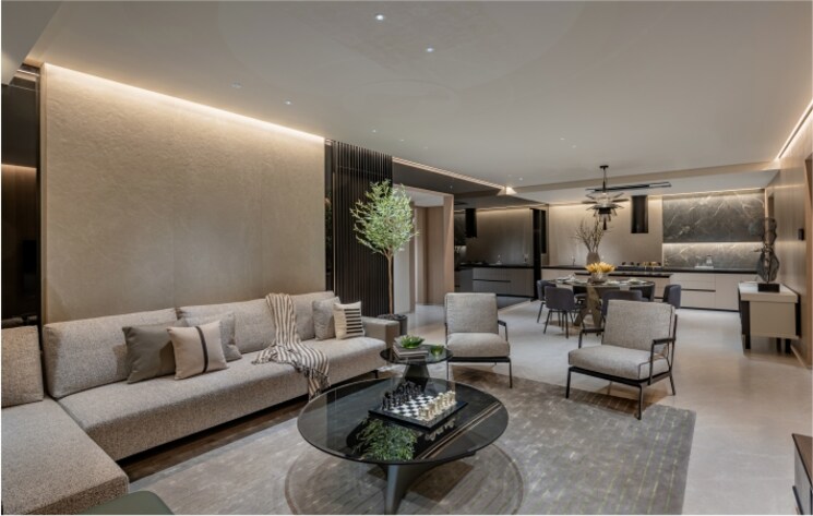 Living Room, swati-symphony 4 Bedroom 3492 Sq.Ft. Apartment In Bodakdev Ahmedabad 8815736