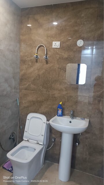 Bathroom in 3 BHK Builder Floor at Ashoka Enclave 3, Sector 35 – for Rent